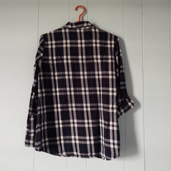 Zara Premium Denim Plaid Flannel Button Down Shirt - Picture 4 of 12